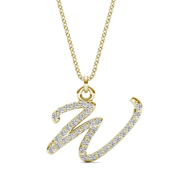 Script Initial W Pendant