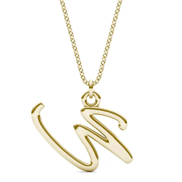 Script Initial W Pendant