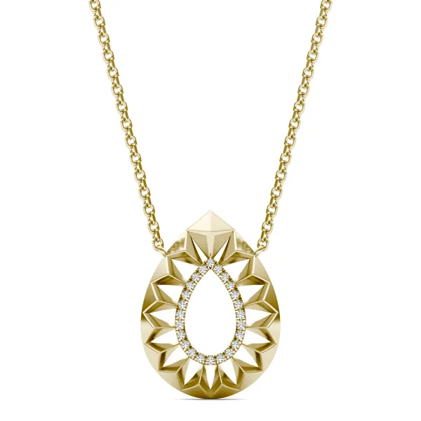 Solo Teardrop Ouro Pendant