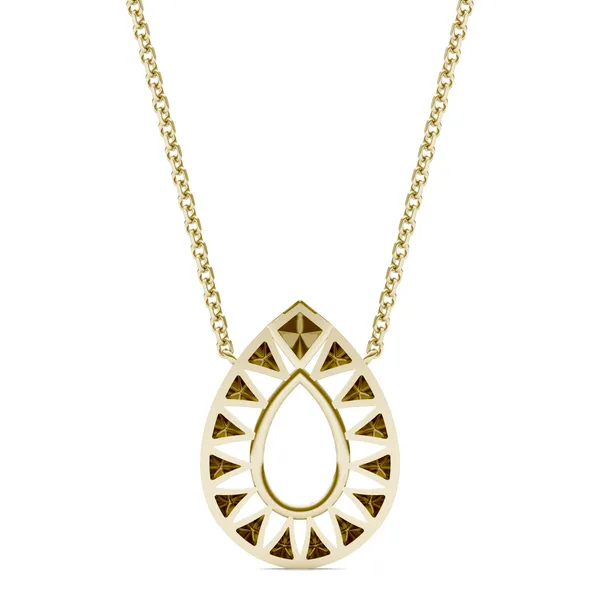 Solo Teardrop Ouro Pendant