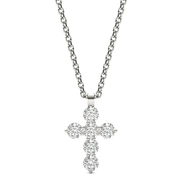 Shared Prong Cross Pendant (1/2 ct. tw.)