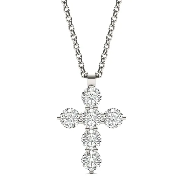 Shared Prong Cross Pendant (1 ct.tw.)