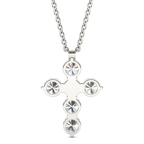 Shared Prong Cross Pendant (1 1/2 ct. .tw.)
