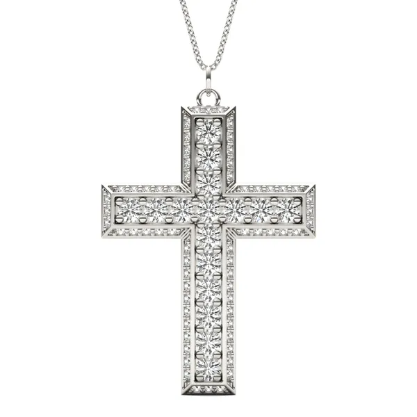 Beveled Edge Cross Pendant