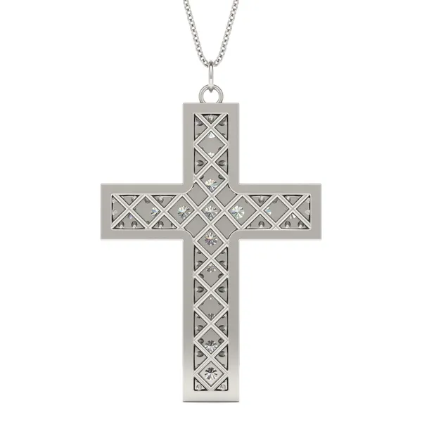 Beveled Edge Cross Pendant