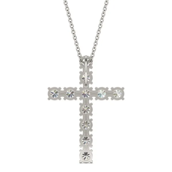 Scalloped Basket Cross Pendant