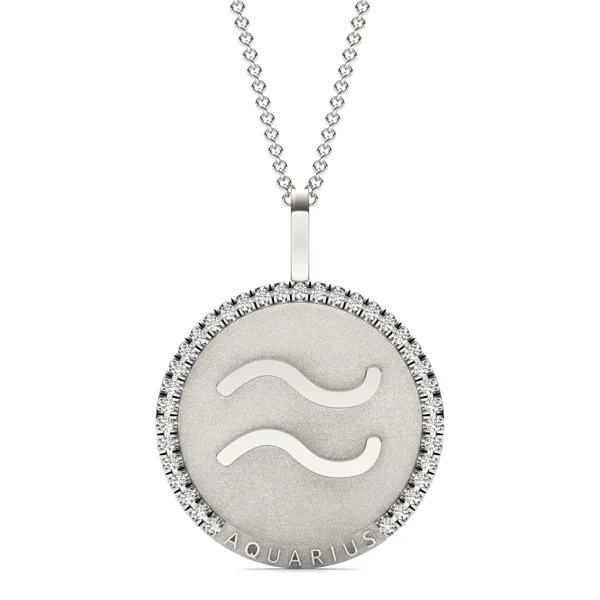 Petite Aquarius Zodiac Pendant