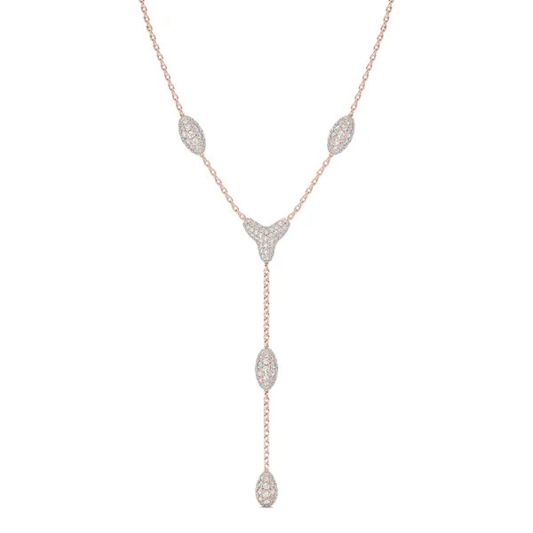 Pavé Couture Lariat Necklace