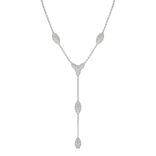 Pavé Couture Lariat Necklace