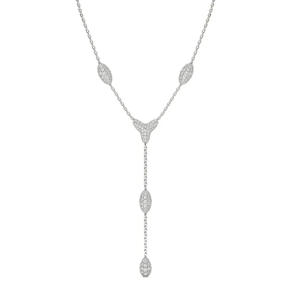 Pavé Couture Lariat Necklace