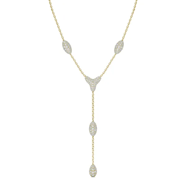 Pavé Couture Lariat Necklace