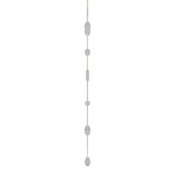 Elongated Pavé Couture Lariat Necklace