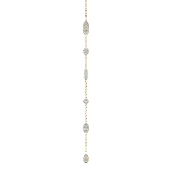 Elongated Pavé Couture Lariat Necklace