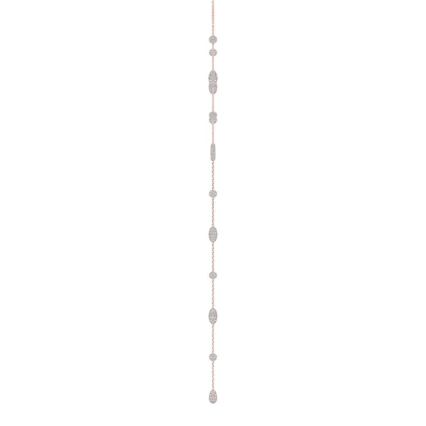 Décolleté Pavé Couture Lariat Necklace