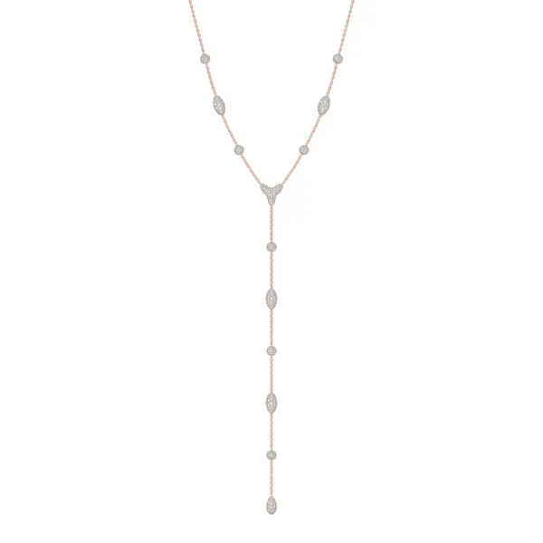 Décolleté Pavé Couture Lariat Necklace