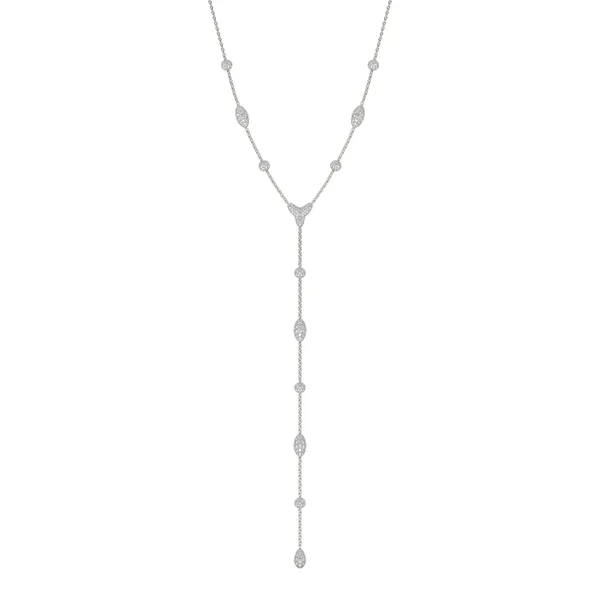 Décolleté Pavé Couture Lariat Necklace