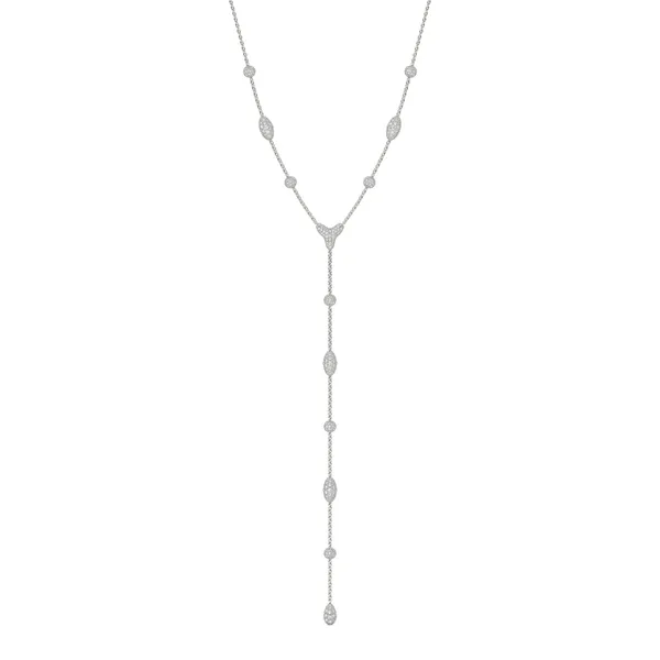 Décolleté Pavé Couture Lariat Necklace