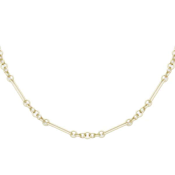 Alternating Mixed Link 18 in. Chain Necklace