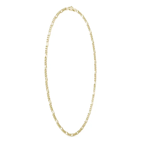 Semi-Solid Figaro Link 18 in. Chain Necklace 3.4mm