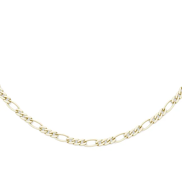 Semi-Solid Figaro Link 18 in. Chain Necklace 3.4mm