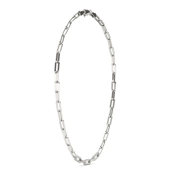 Triple Pavé Paperclip 36 in. Chain Necklace