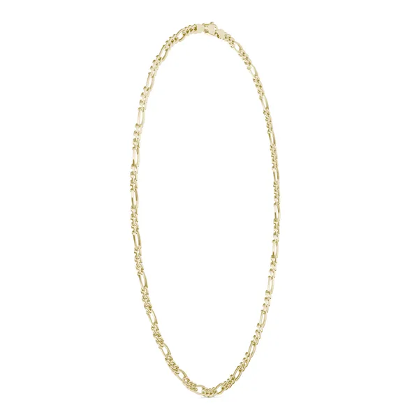 Semi-Solid Figaro Link 24 in. Chain Necklace 5.8mm