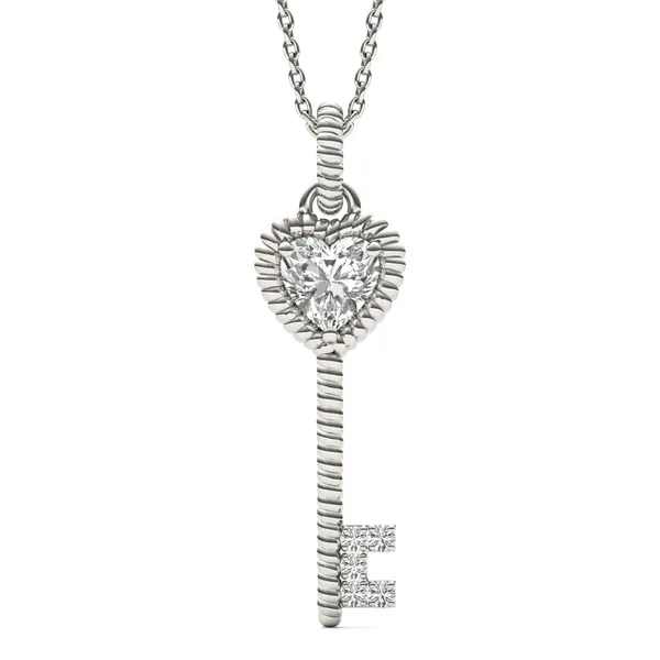 Twisted Rope Heart Key Pendant