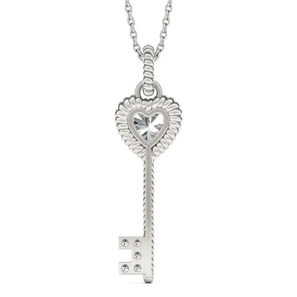 Twisted Rope Heart Key Pendant