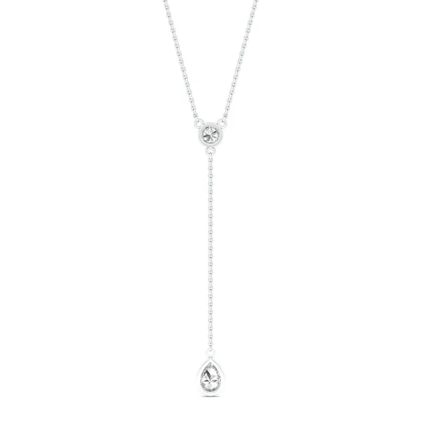 Brynn Bezel Lariat Necklace