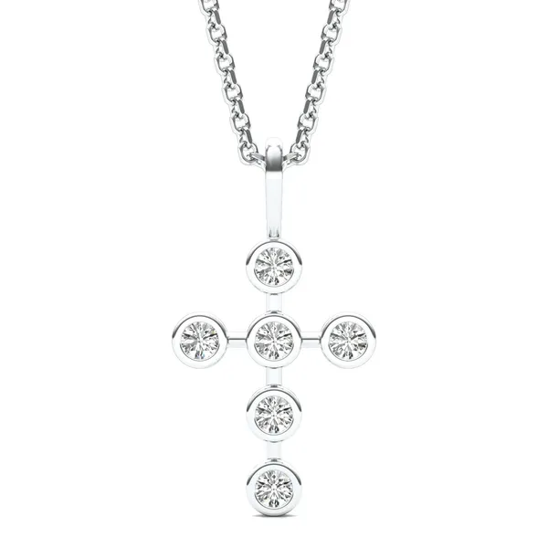 Bezel Cross Pendant