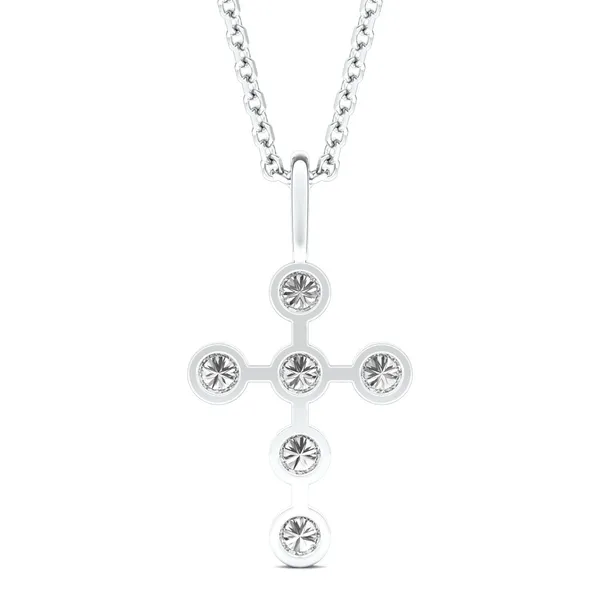 Bezel Cross Pendant