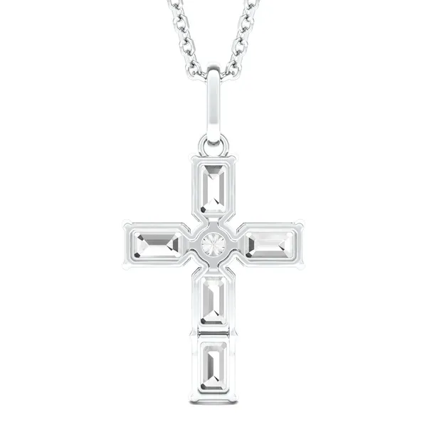 Center of Faith Emerald Cross Pendant