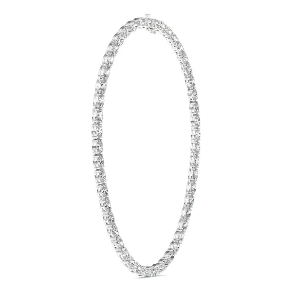 Oval Couture East-West Classic Tennis Necklace
