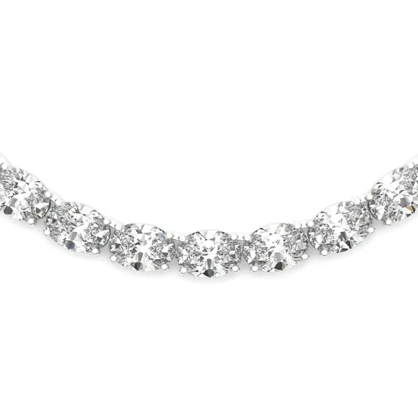 Oval Couture East-West Classic Tennis Necklace