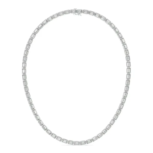 Emerald Couture East-West Bold Tennis Necklace