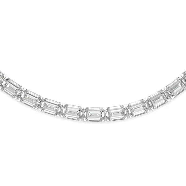 Emerald Couture East-West Bold Tennis Necklace