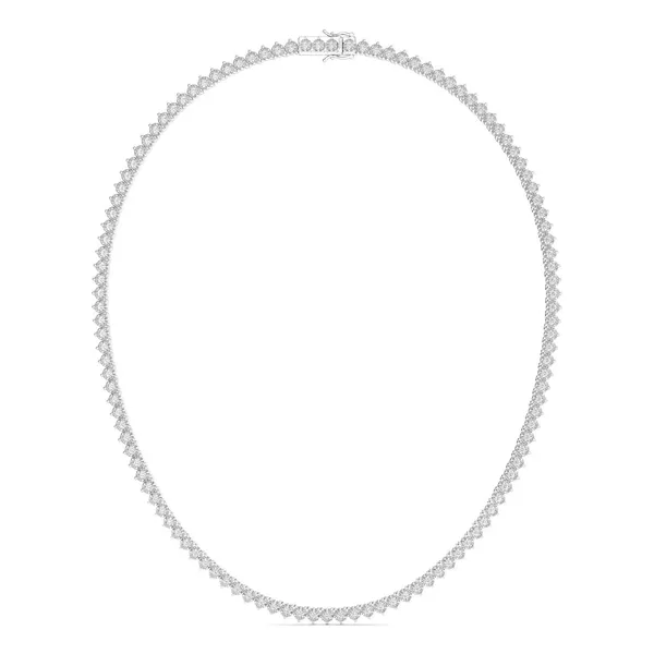 Three-Prong Tennis Necklace