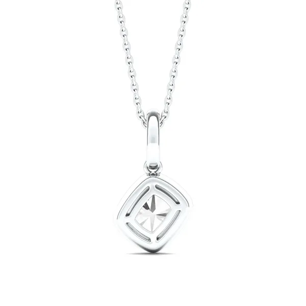 Elongated Cushion Bezel Illusion Pendant