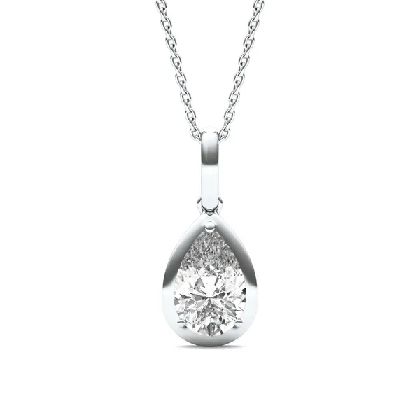 Pear Bezel Illusion Pendant