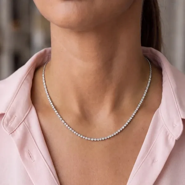 Round Chain Tennis Necklace Essentials