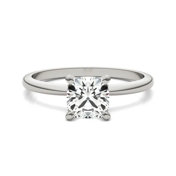 Cushion Simple Solitaire Engagement Ring