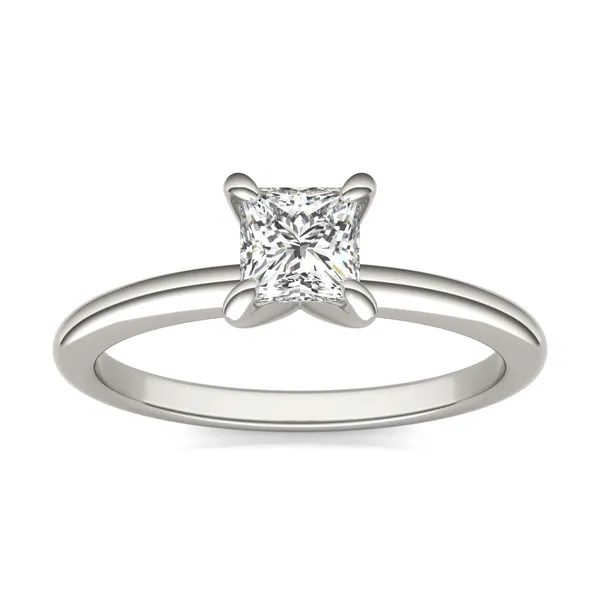 Princess Simple Solitaire Engagement Ring