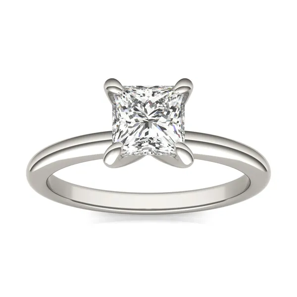 Princess Simple Solitaire Engagement Ring