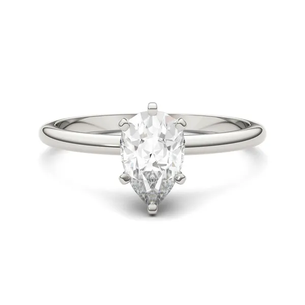 Pear Simple Solitaire Engagement Ring