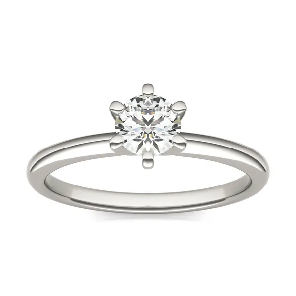 Round Brilliant Six-Prong Simple Solitaire Engagement Ring