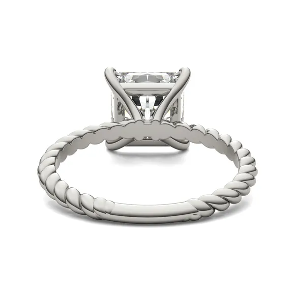 Princess Classic Rope Solitaire Engagement Ring