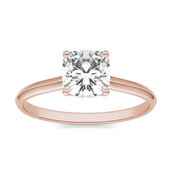 Cushion Hearts & Arrows Signature Solitaire Engagement Ring