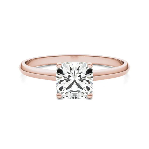 Cushion Hearts & Arrows Signature Solitaire Engagement Ring