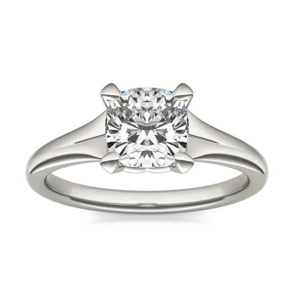 Cushion Hearts & Arrows Wide Shank Signature Solitaire