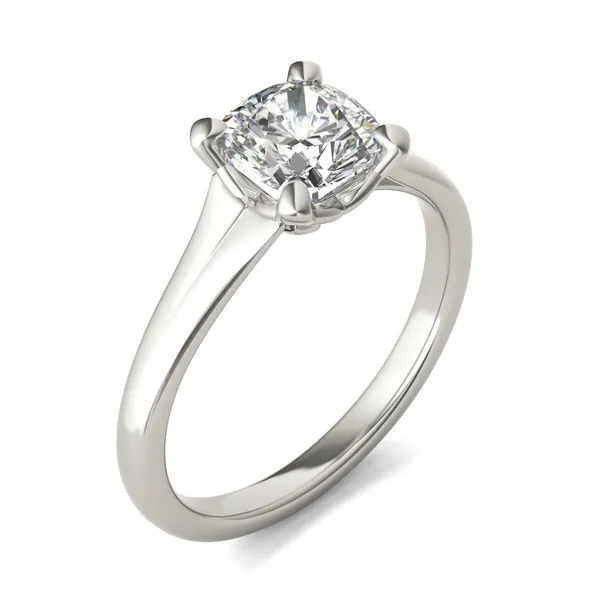Cushion Hearts & Arrows Wide Shank Signature Solitaire